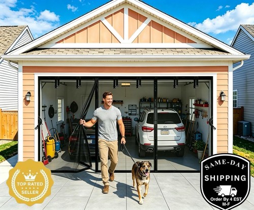 Garage door screen kit 20x9ft - garage,