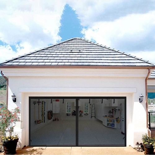 Garage mesh screen door - mesh,