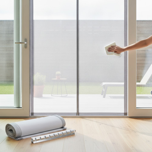 Magnetic closure screen door - screen,