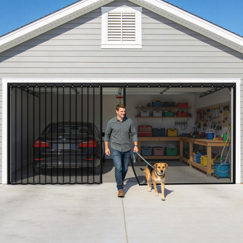 Sliding garage door screen for - sliding,