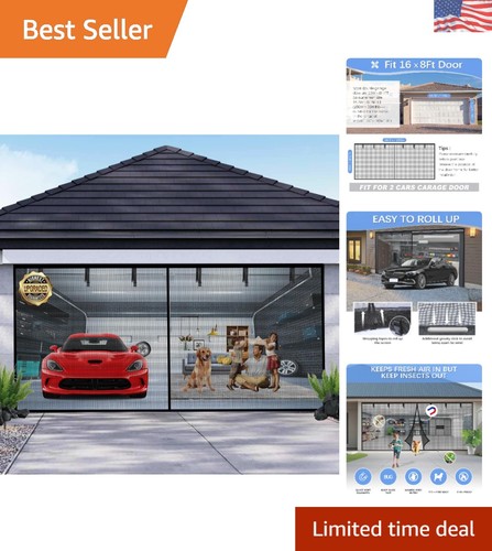 Durable car garage - 2-car, door