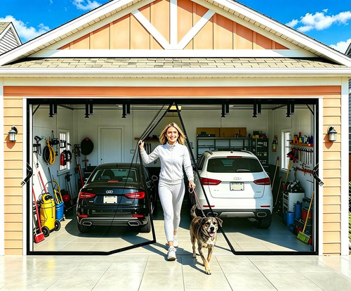 Garage door screen kit 15x8ft - garage,