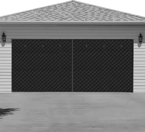 Winter garage door screen - winter,
