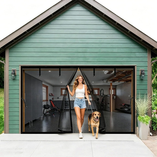 Magnetic garage door screen - magnetic,