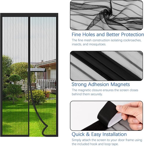 Magnetic screen door - magnetic, fly
