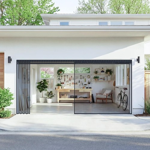 Sliding garage door - garage, screen