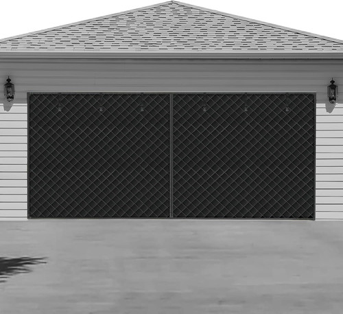Winter garage door - winter,