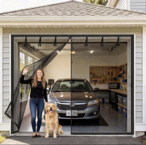 Fego garage door screen 18x7ft - door,