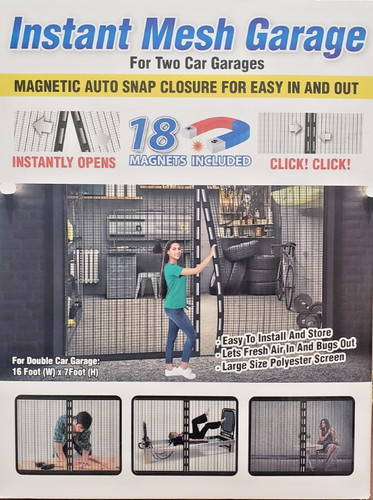 Instant mesh garage door - mesh,