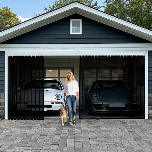 Sliding garage door screen - door, 2