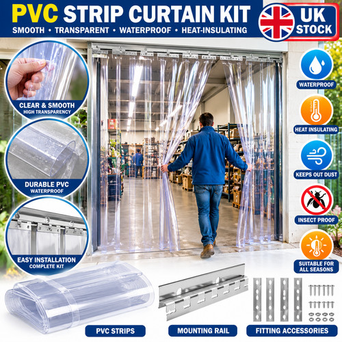 Clear pvc strip curtain kit - pvc,