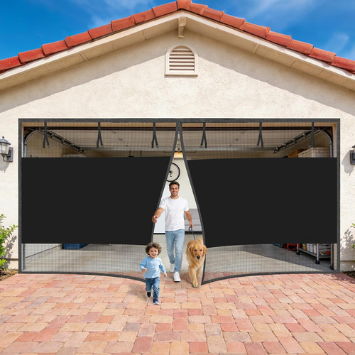 Garage door screen car 16x7 - 2,